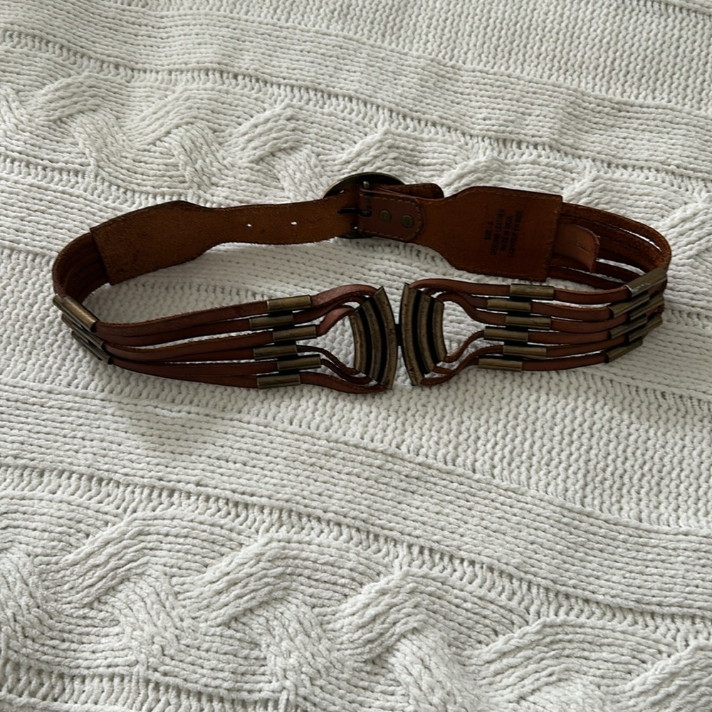 Lucky brand leather belt Boho style size small - Picture 2 of 11
